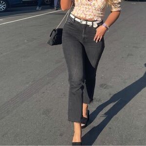 MOVING SALE We The Free - Free People Black Distressed Hem Cropped Jeans